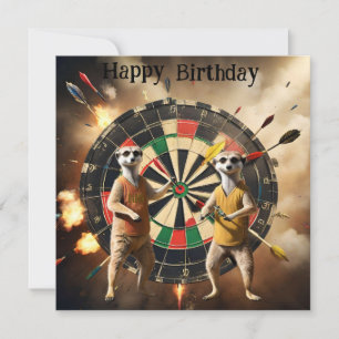 Carte Bullseye Burrow : Meerkat Dart Players, Anniversai
