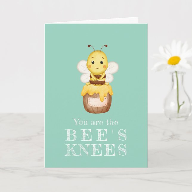Carte Bumble Bee Valentin (Petite plante)