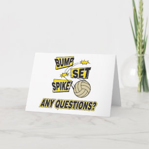 Carte Bump Set Spike Volleyball cadeau