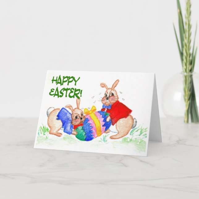Carte Bunnies de Pâques (Devant)