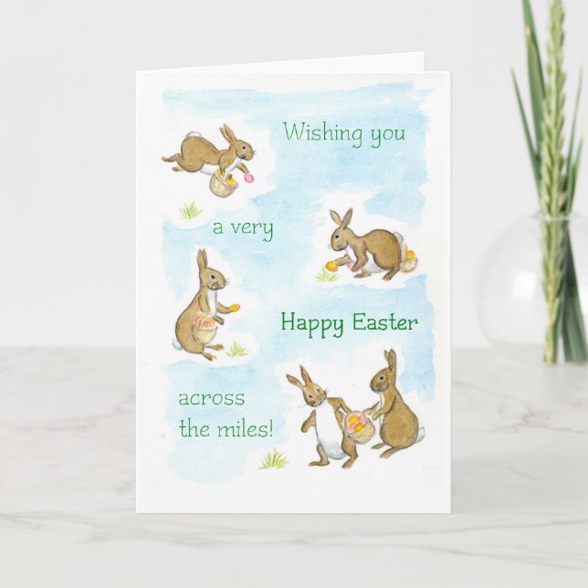 Carte Bunnies Pâques - sur les miles (Devant)