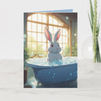 Bunny Anniversaire Dans Bain À Bulle
