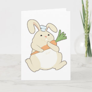 Carte Bunny comme cuire avec de la carotte