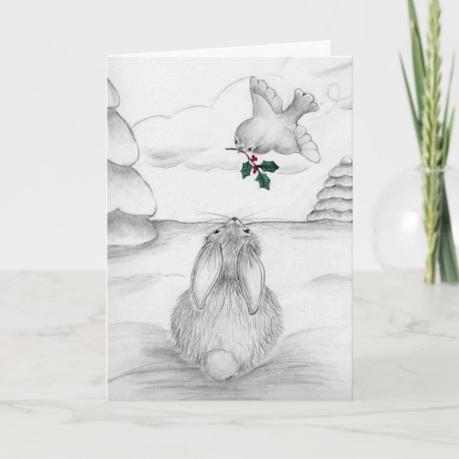 Carte Bunny de Noël (Devant)
