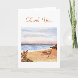 Carte "Bunny de plage (Merci)"