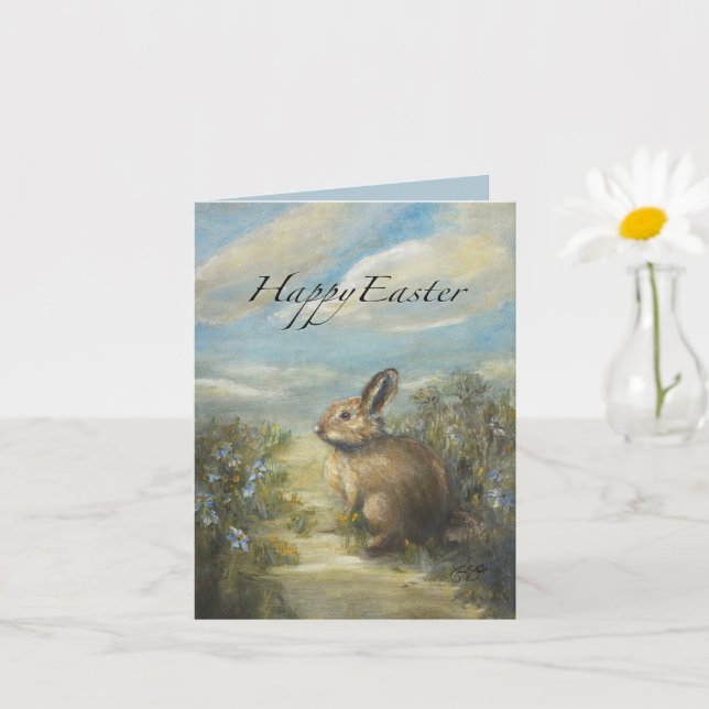 Carte Bunny Lane EASTER 4 x 5.6" (Petite plante)