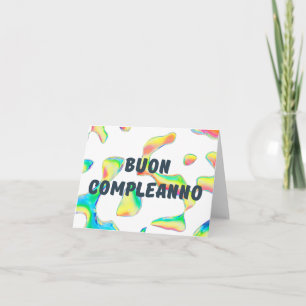 Carte Buon compleanno, heureux anniversaire italien