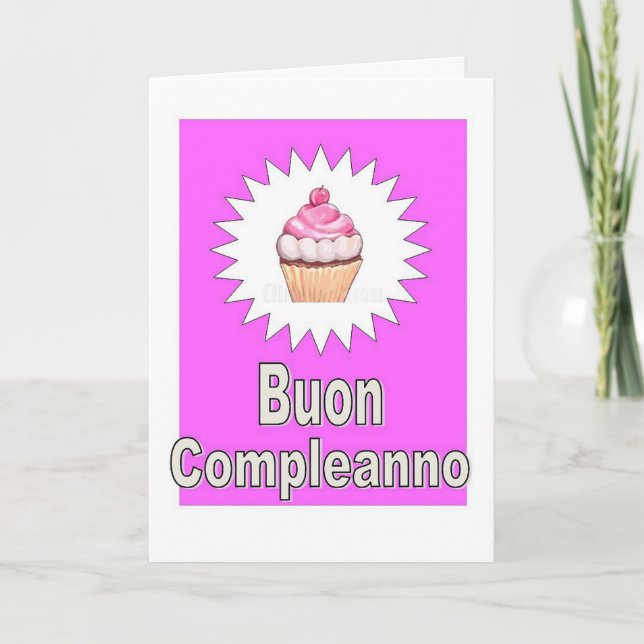 Carte Buon Compleanno - joyeux anniversaire en italien (Devant)
