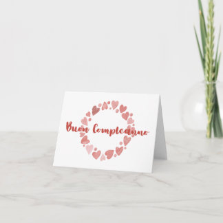 Carte Buon compleanno, Joyeux anniversaire italien