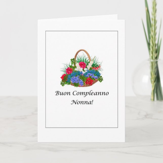 Carte Buon Compleanno Nonna - italien (Devant)