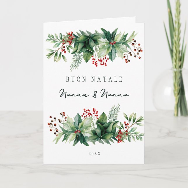 Carte Buon Natale Holiday (Devant)