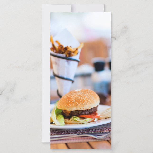 Carte Burger et frites (Devant)