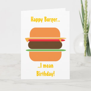 Carte Burger themed Greeting card