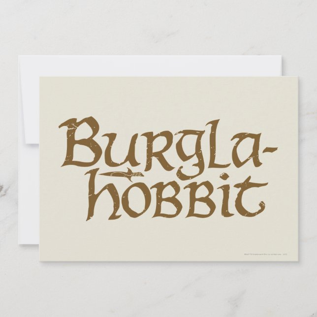 Carte Burgla Hobbit (Devant)