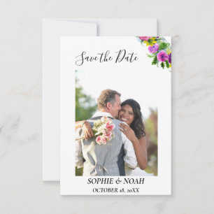 Carte Burgundy Rose Floral Wreath Photo Enregistrer la d
