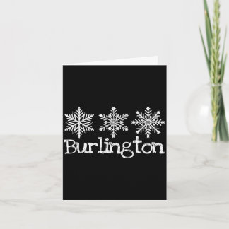 Carte Burlington vermont flocons de neige skieur ski ski