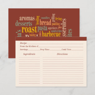 Carte Burn Umber Sayings Family Country Recettes C
