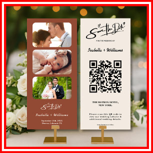 Carte Burnt Orange Boho Terracotta Mariage Enregistrer L