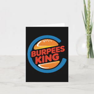 Carte Burpees King Cardio Gym Bodybuilding Burger Lover