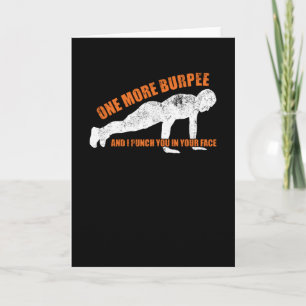 Carte Burpees Sports Funny Hatred Exhausting Fitness