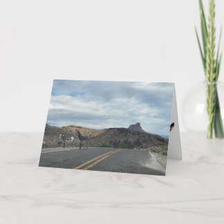 Carte burros on route 66 greeting card (blank inside)