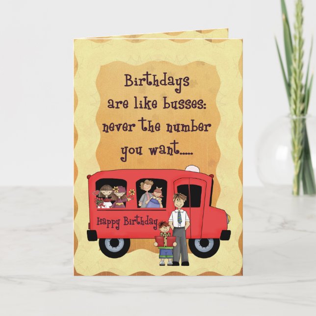Carte Bus d'anniversaire (Devant)