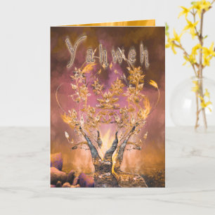 Carte Bush en feu "YAHWEH"