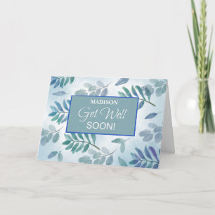 Carte Business Get Well Branches Blue Green