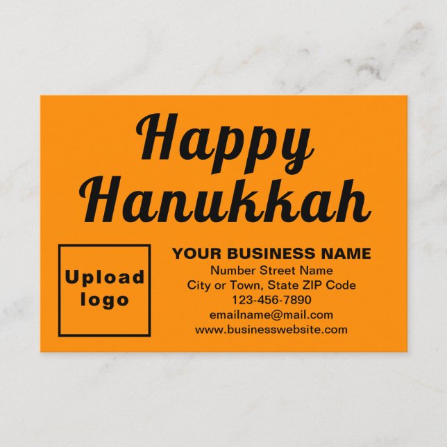 Carte Business Hanoukka Petite couleur orange Accueil pl (Devant)
