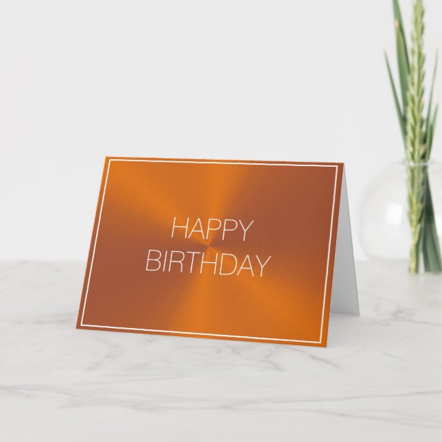 Carte Business Orange Anniversaire (Devant)