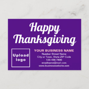 Carte Business Thanksgiving Petit violet Appartement Sal
