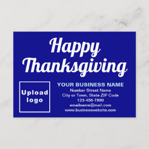 Carte Business Thanksgiving Small Blue Flat Salutation