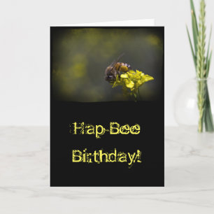 Carte Busy Bee à l'anniversaire noir