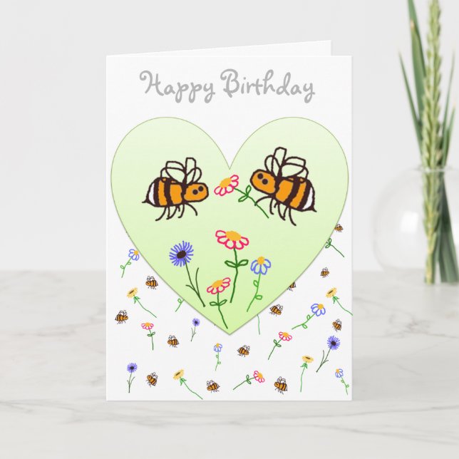 Carte BuzzAboutBees mignonne Little Bee Joyeux Anniversa (Devant)