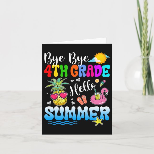 Carte Bye Bye 4e année Bonjour Enseignant de diplôme d'é (Devant)