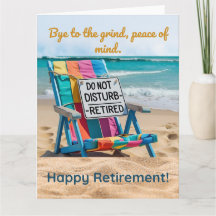 Bye To The Grind Funny Retirement Card
