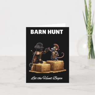 Carte Byrn Hunt Lover - Joli Rat Guerrier Et Poodle Noir