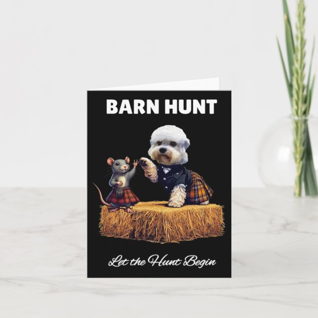 Carte Byrn Hunt Lover - Jote Rat Et Dandie Dinmont Dog (Devant)