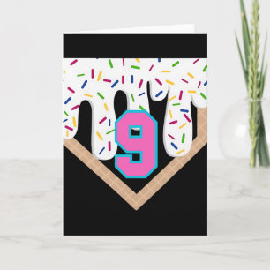 Carte Bysebyll Drip 9e anniversaire Home Plate Garçons J