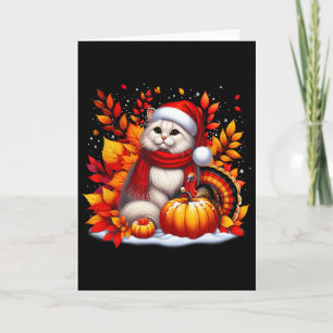 Carte C Est Un Chat D Automne Les Feuilles Tombent Arbre