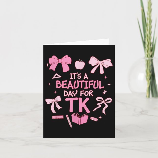 Carte C’est une belle journée pour Tk Enseignant Coquett (Devant)