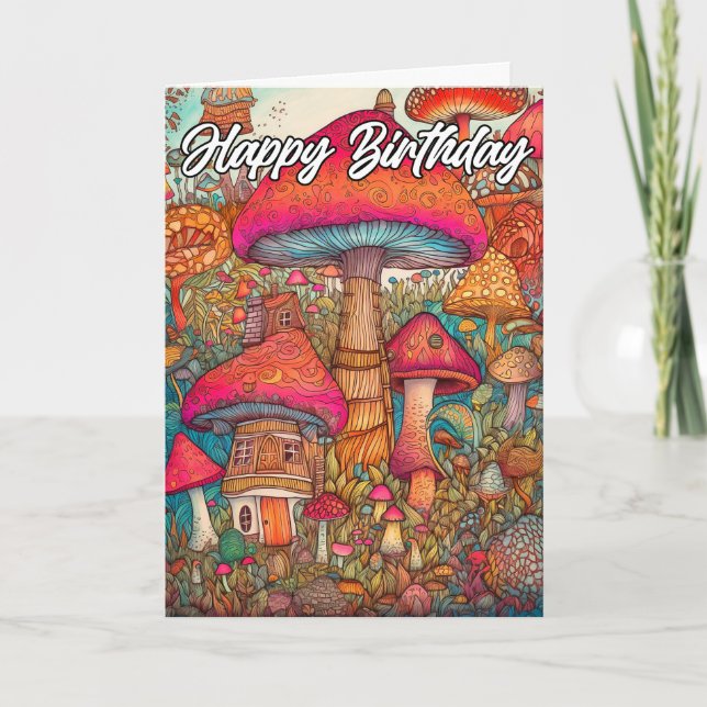 Carte Cabane de la forêt de champignons sauvages imagina (Devant)