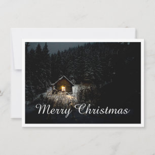 Carte Cabane mystique dans la forêt profonde, Noël
