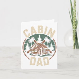Carte Cabane Papa Fête des Pères Plein air Camping Caban