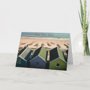 Carte Cabanes de plage et ciel bleu anglais photo de bor