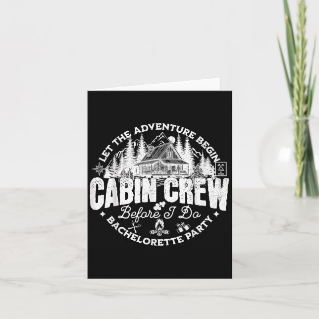 Carte Cabin Crew Before I Do Bachelorette Party Camp Bac (Devant)