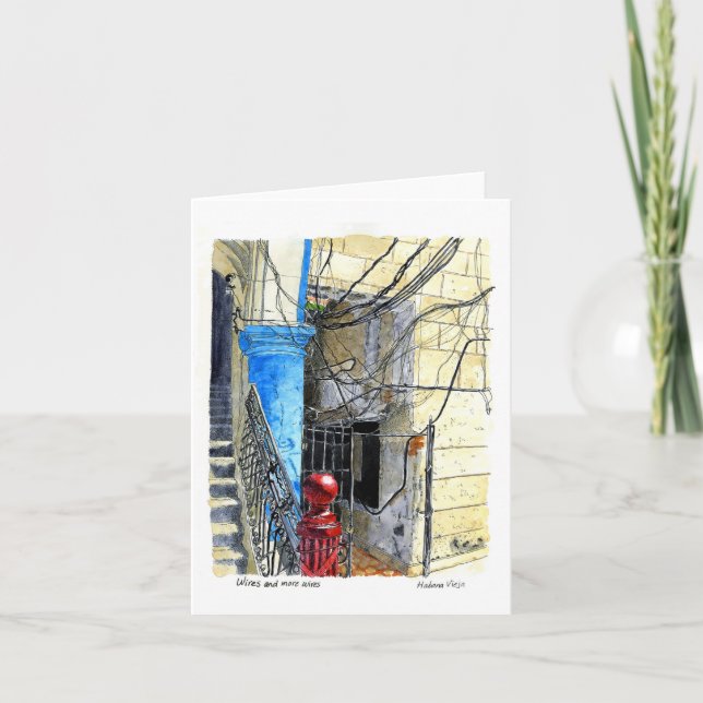 Carte Câbles et autres fils, Vieille Havane, Cuba (Devant)