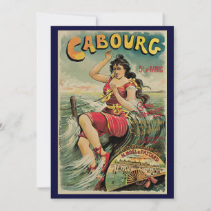 Carte Cabourg, station balnéaire de France, art de voyag