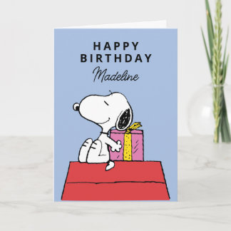 Carte cacahuètes | Anniversaire de Snoopy | Ajouter votr