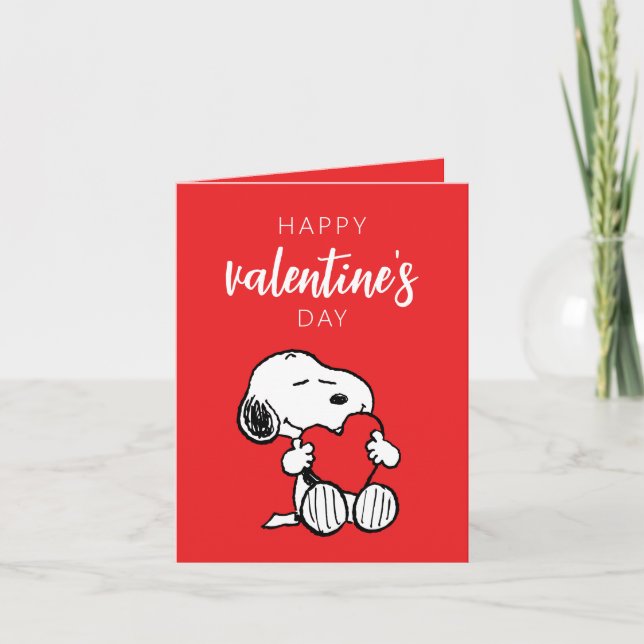 Carte cacahuètes | Snoopy Heart Hug (Devant)